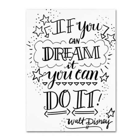 Trademark Fine Art Elizabeth Caldwell 'Dream It Do It' Canvas Art, 24x32 ALI5540-C2432GG